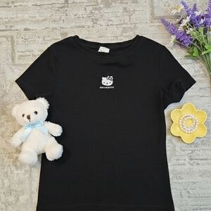 H&M Black Hello Kitty Short Sleeve Shirt